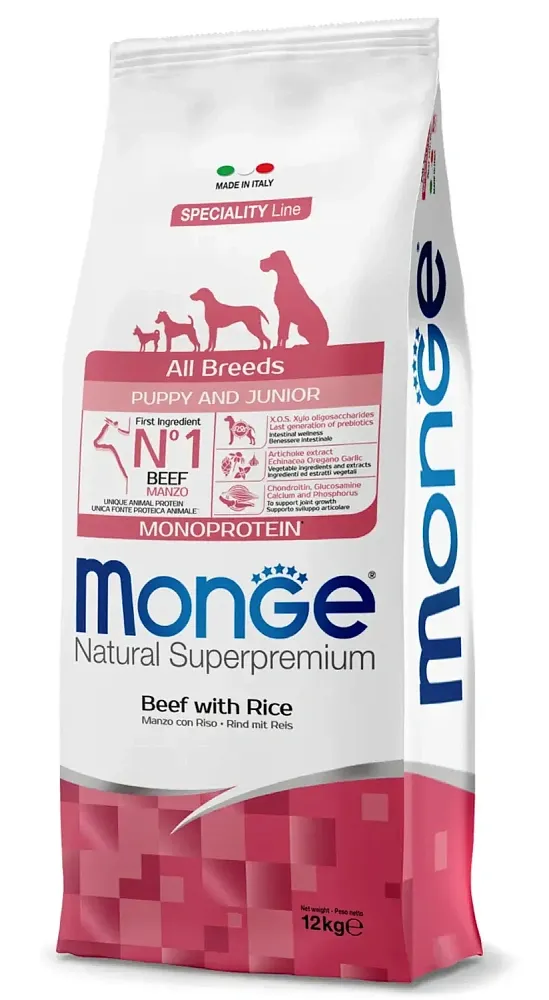 Monge Dog Speciality Puppy & Junior All Breeds (Говядина, рис)
