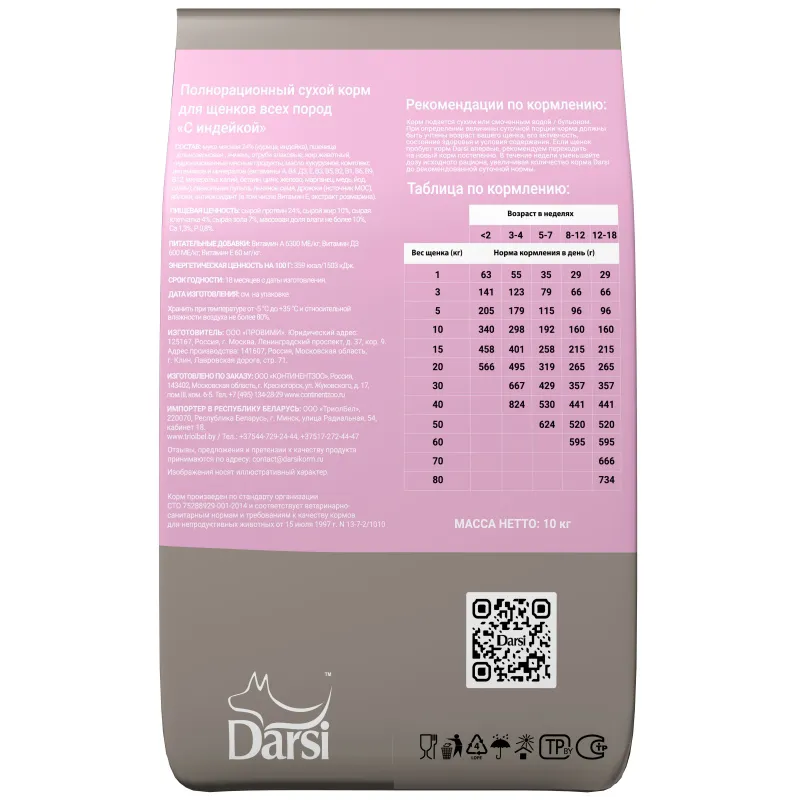 Darsi Puppy для щенков всех пород (Индейка)