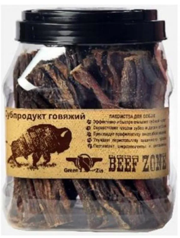 GreenQZin Сушеный говяжий хвост нарезанный (средний)