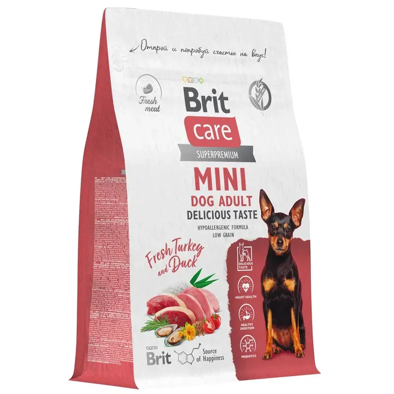 Корм Brit Care Adult Mini Delicious Taste (Индейка и утка) для собак