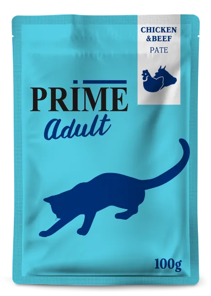 Prime Adult Пауч (Паштет из курицы и говядины) для кошек