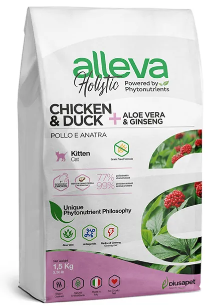 Alleva Holistic Kitten (Курица и утка), 400 г
