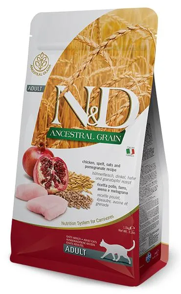 Корм Farmina N&D Ancestral Grain Cat (Курица и гранат) для кошек