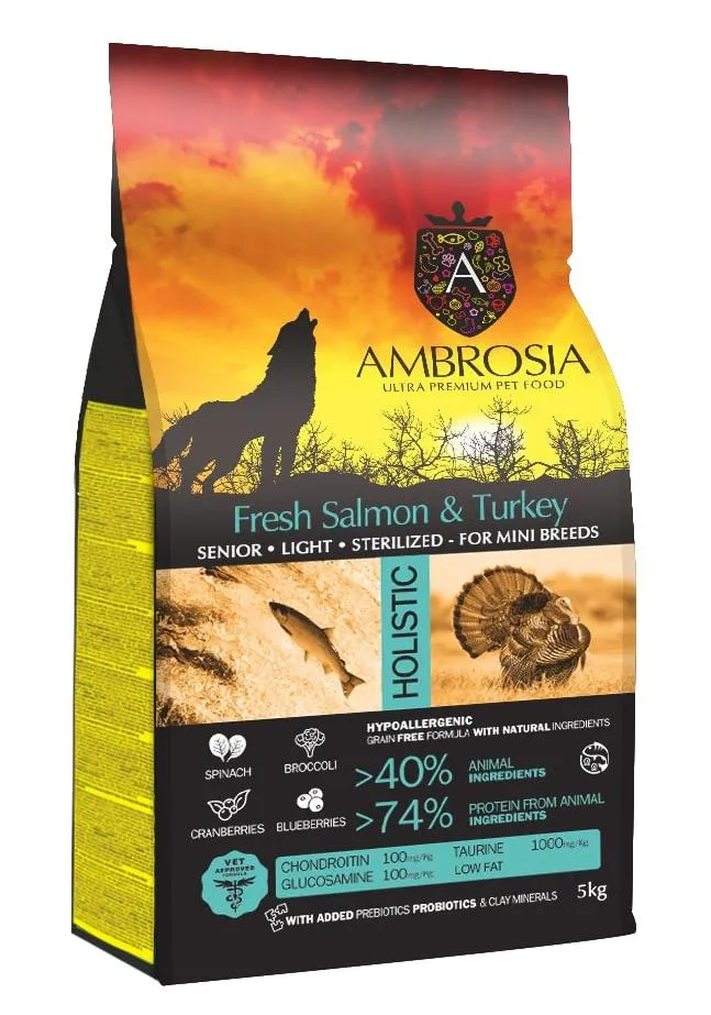 AMBROSIA Senior Mini Breeds (Лосось, индейка)