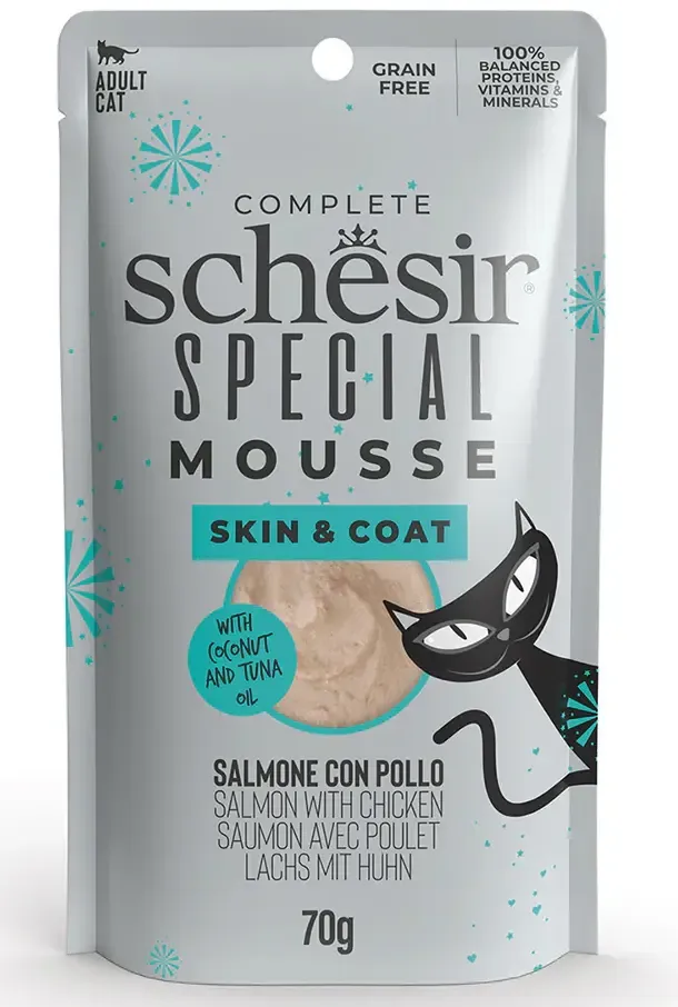 Schesir Special Skin&Coat Мусс (Лосось, курица), 70 г