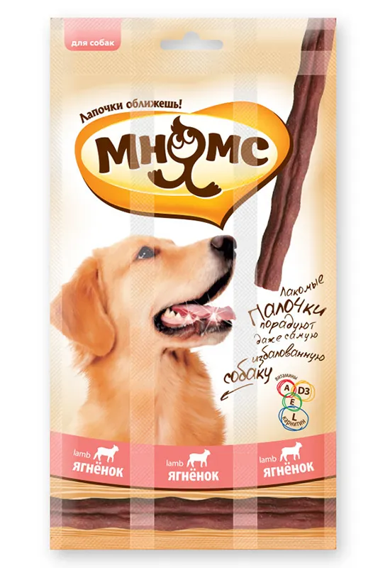Мнямс Лакомые палочки с ягнёнком для собак, 45 г