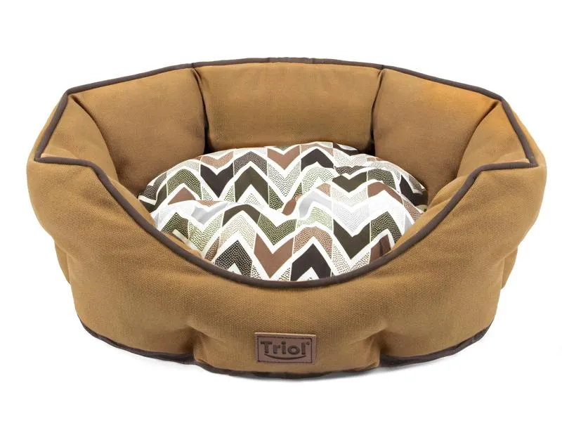 Triol Лежанка овальная Осенняя классика, коричневая