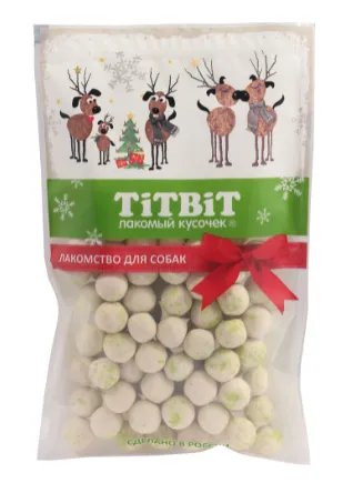 ТИТБИТ Мясные конфеты с зеленым яблоком (Новогодняя коллекция)