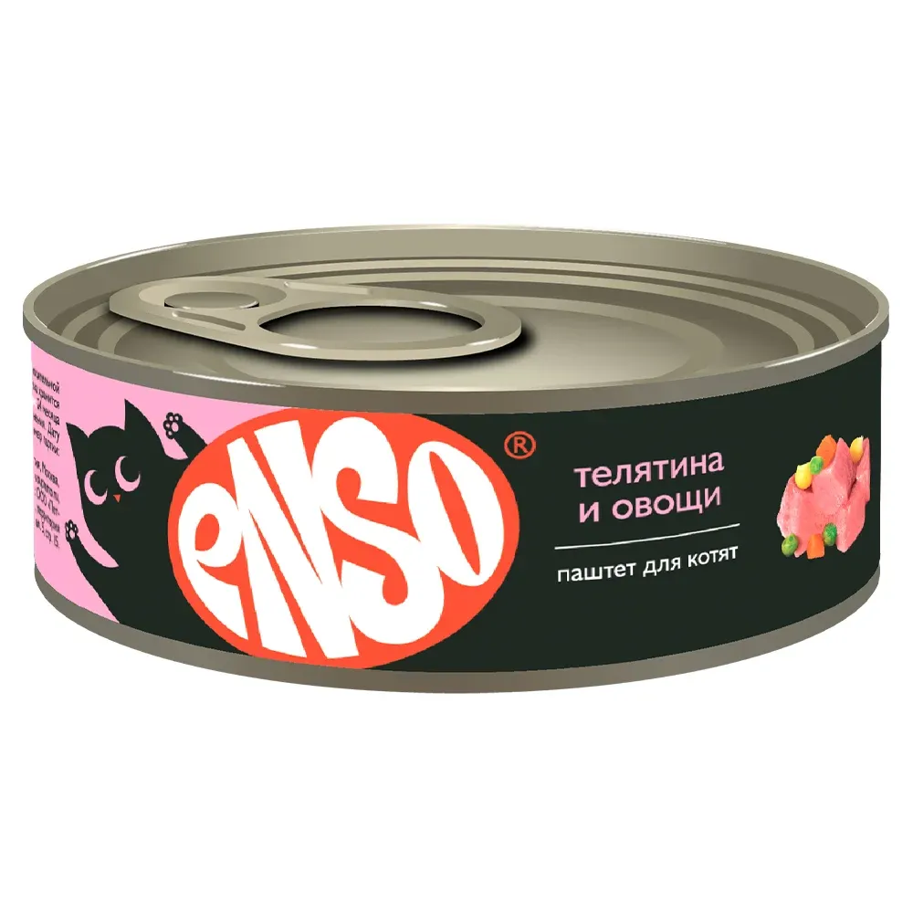 ENSO Консервы для котят (Телятина, овощи), 100 г