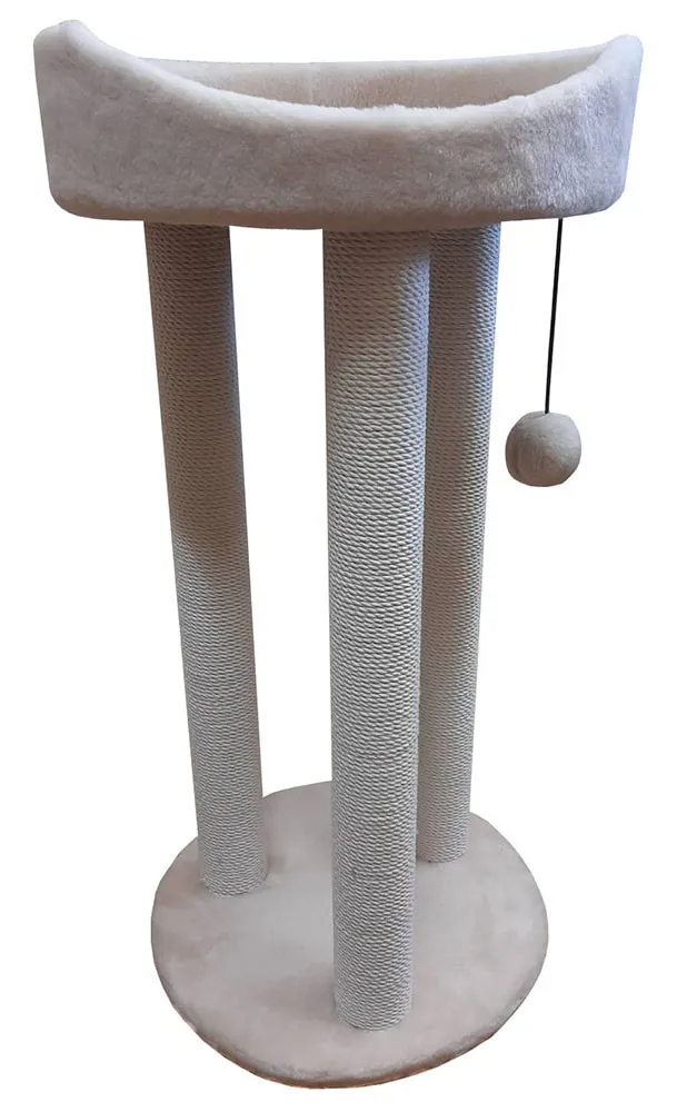 Cat House Когтеточка "Тринога с лежанкой" 85 см, хлопок