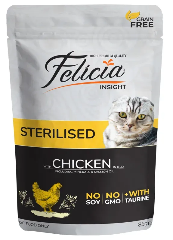 Felicia Sterilised Adult Cat (Курица в желе), 85 г