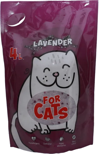 FOR CATS Наполнитель силикагелевый (лаванда)