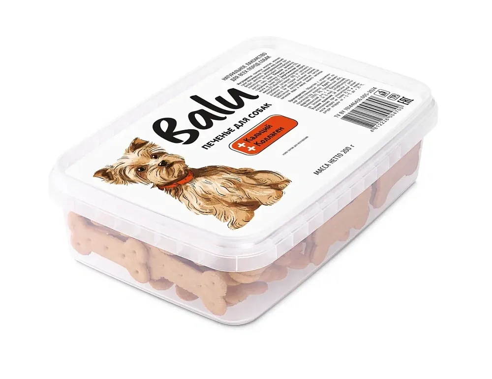 BALU Печенье для собак всех пород с кальцием, коллагеном