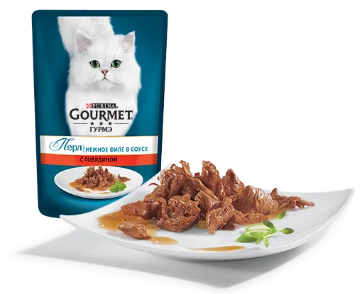 Gourmet Перл Нежное филе в соусе с говядиной, 75 г