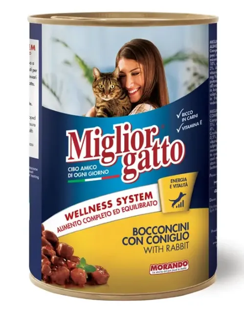 Miglior Gatto Кусочки с кроликом в соусе (консервы), 405 г