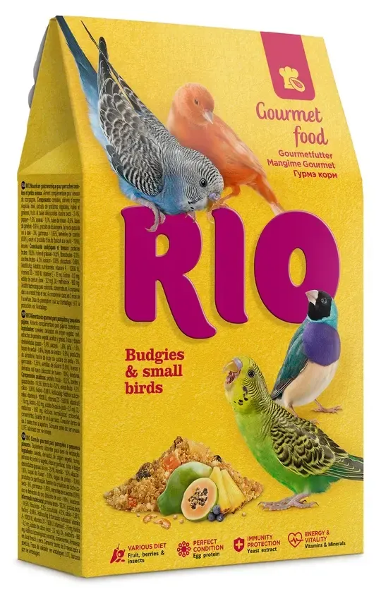 RIO Гурмэ корм для волнистых попугайчиков и мелких птиц