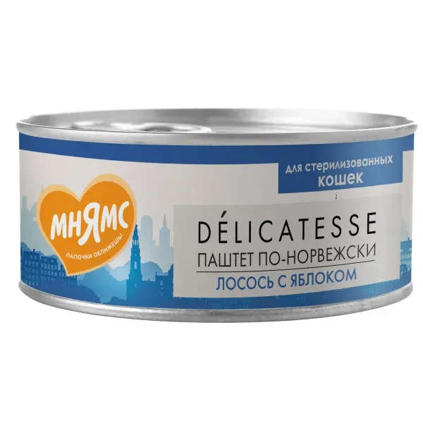 Мнямс Delicatesse Паштет по-норвежски для стерилизованных кошек, 100 г