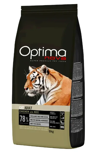 Корм OptimaNova Cat Adult (Курица и рис) для кошек