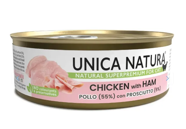 Unica Natura Консерва для кошек (Курица, ветчина)