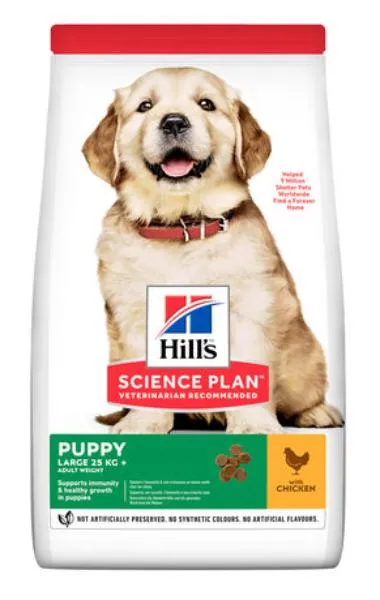 Hill's Science Plan для щенков крупных пород с оптимальным содержанием энергии и минералов (курица)