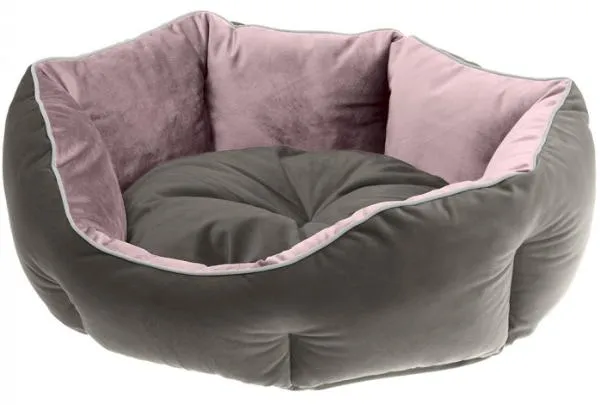 Ferplast Лежанка QUEEN, розовая/серая