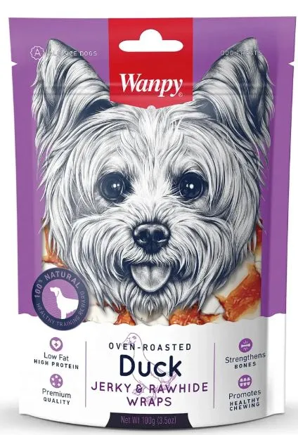 Wanpy Dog Кости из сыромятной кожи с утиным мясом