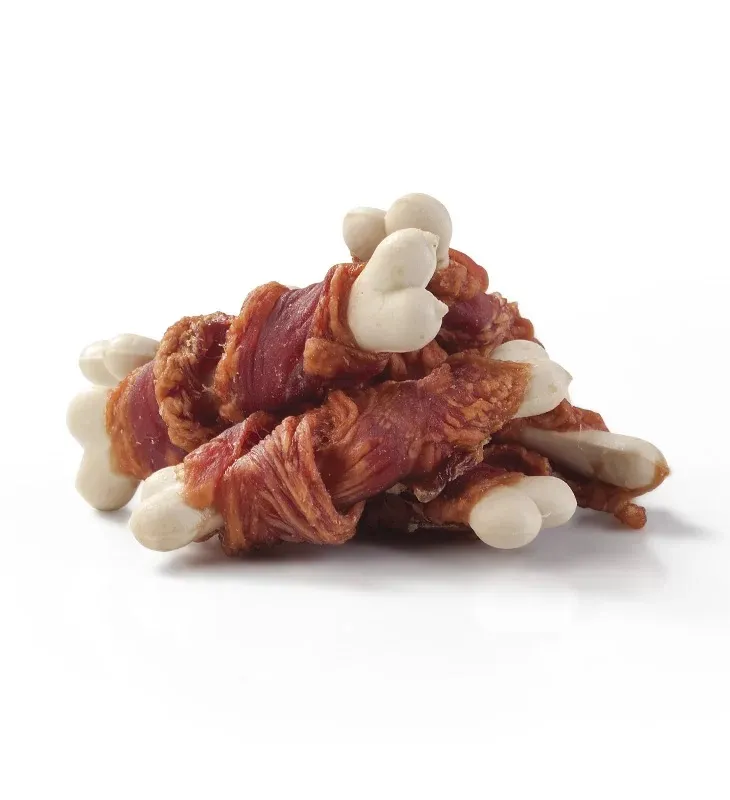 Лакомство для щенков: кальциевая косточка с утиным филе