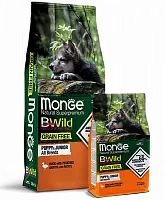 Monge Dog BWild Grain Free Puppy & Junior (Утка, картофель), 2,5 кг