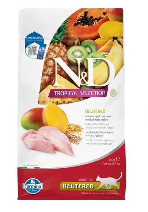 Корм Farmina N&D LG Tropical Selection Neutered Cat (Курица, тропические фрукты) для кошек