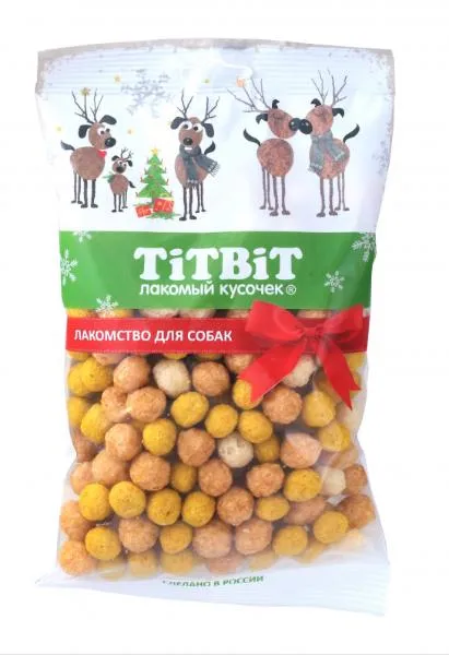 ТИТБИТ Поп-корн для собак Новогодняя коллекция, 95 г