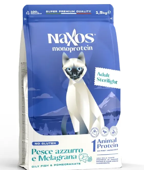 Naxos Cat Sterilight (Рыба, гранат)