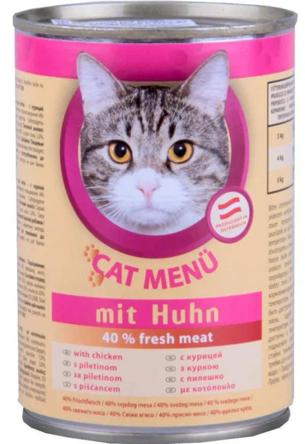 CAT Menu Консервир. корм для кошек (Курица), 415 г