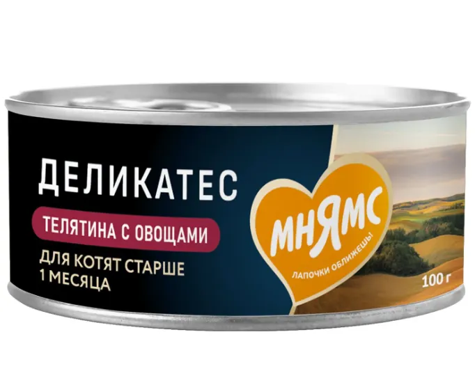 Мнямс Delicatesse Паштет для котят (Телятина с овощами)