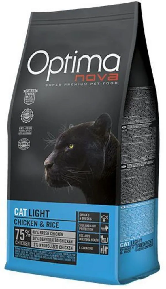 Корм Optima Nova Cat Light (Курица и рис) для кошек