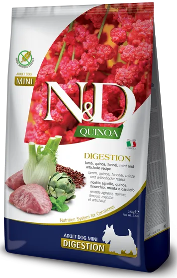 Farmina N&D Quinoa Adult Mini Digestion (Ягненок, киноа, фенхель)