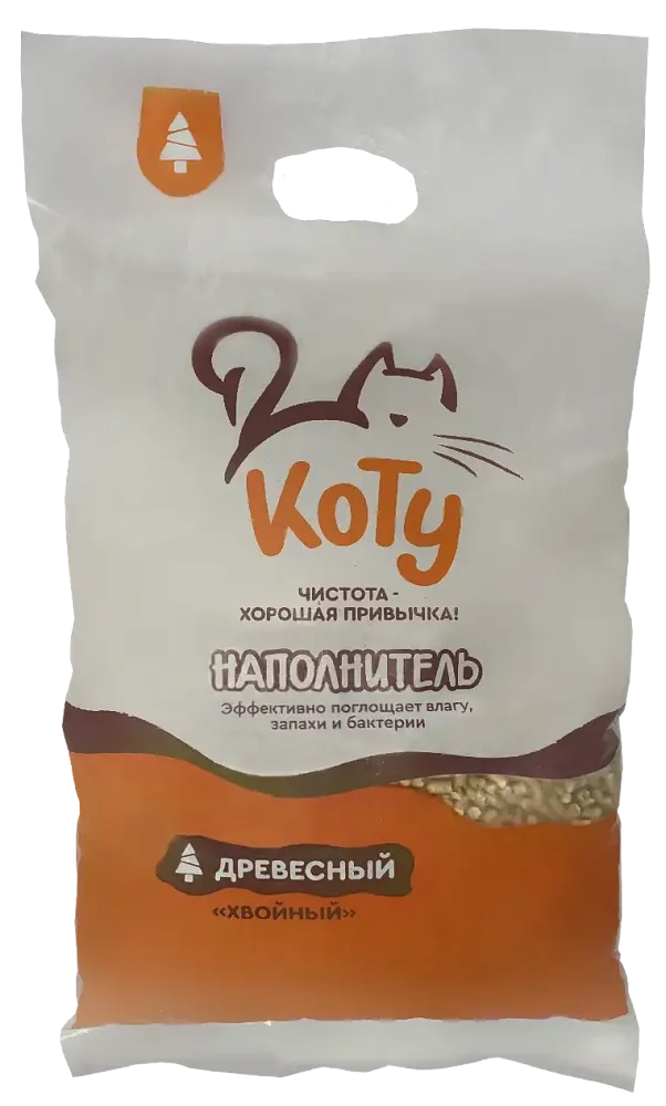 КОТУ древесный наполнитель Хвойный