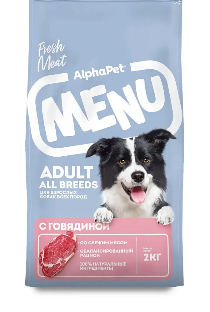 AlphaPet MENU Dog Adult (Говядина)