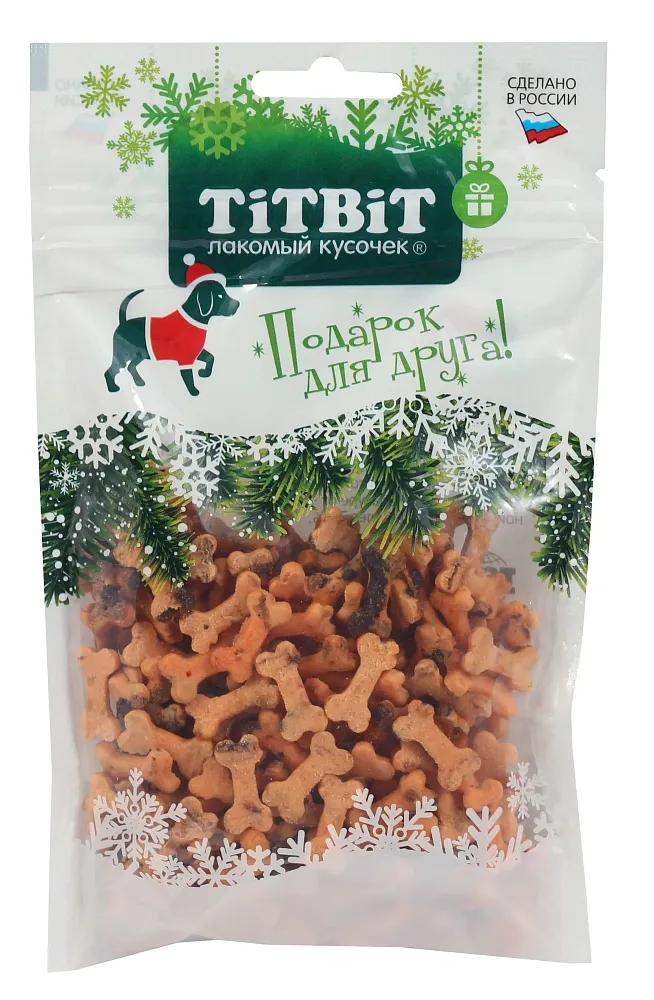 ТИТБИТ Мягкие снеки с индейкой для собак (Новогодняя коллекция)