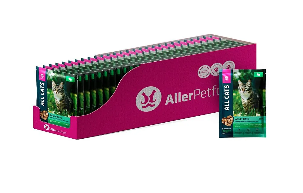 Влажный корм All Cats тефтельки с кроликом в соусе