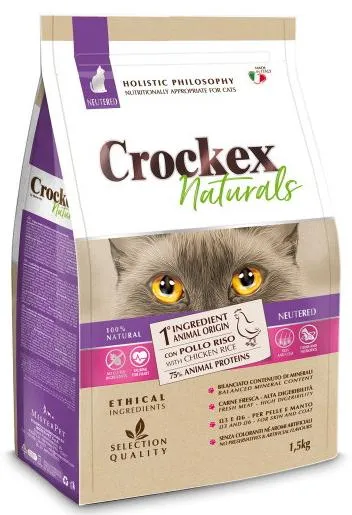 Crockex Natural Adult Neutered (Курица, рис)