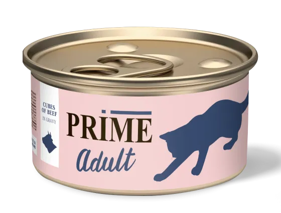 Prime Adult Консервы (Кусочки говядины в соусе) для кошек