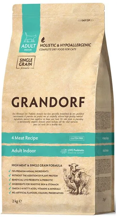 Grandorf Probiotics Adult Indoor (4 вида мяса)