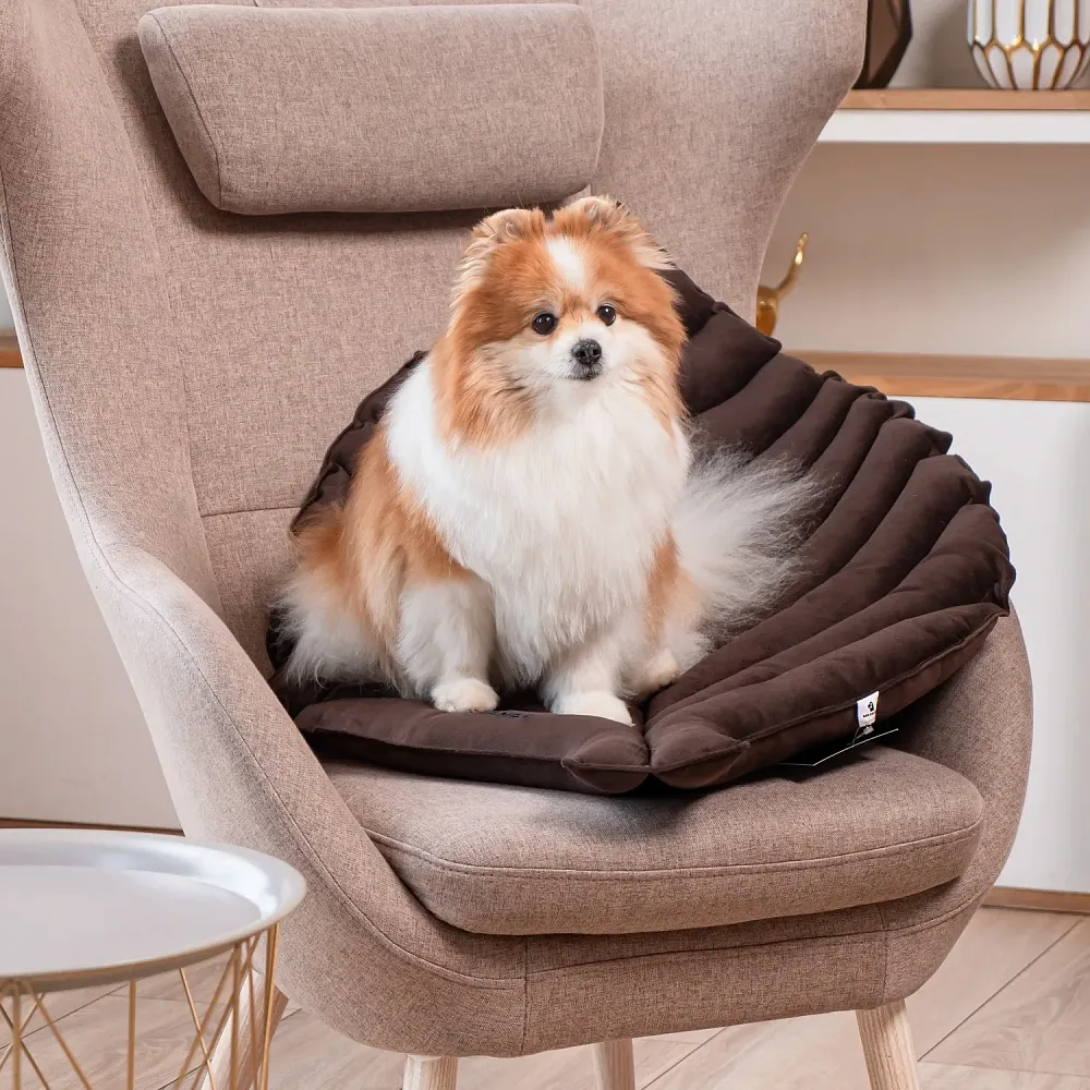 Mr.Kranch Лежанка Листочек, коричневая