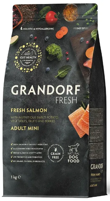  Grandorf Fresh Adult Mini Breeds (лосось с бататом) 