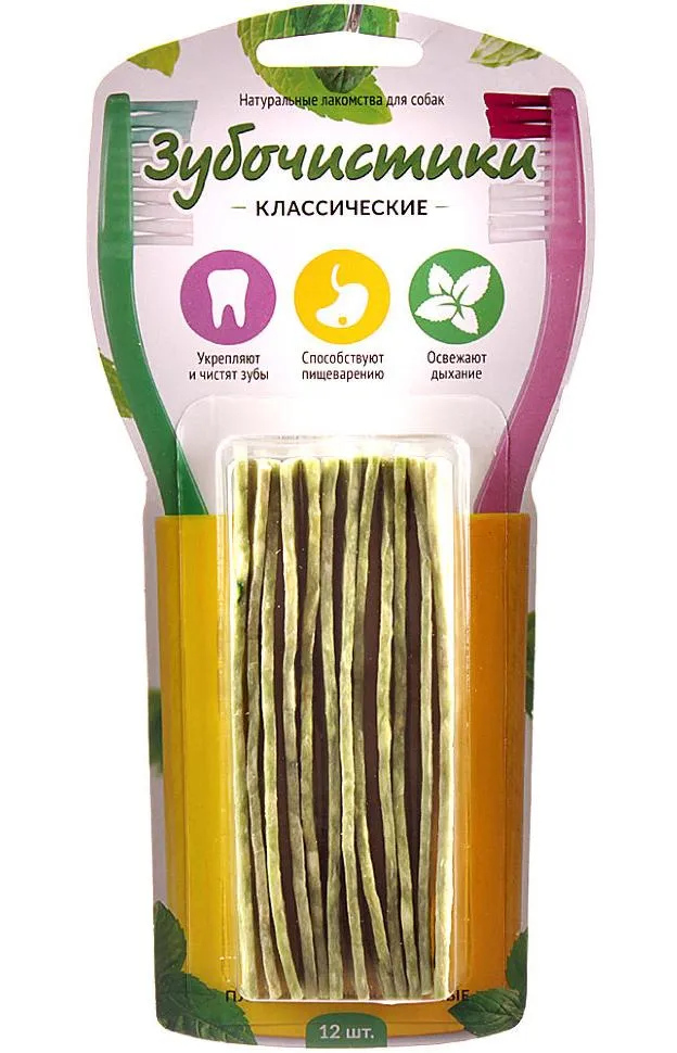 Зубочистики Пластинки жевательные для собак, 72 г