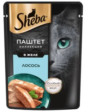 Sheba нежный паштет в желе (Лосось), 75 г