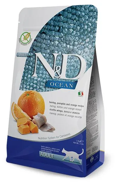 Farmina N&D GF Ocean Cat (Сельдь, тыква, апельсин), 1,5 кг