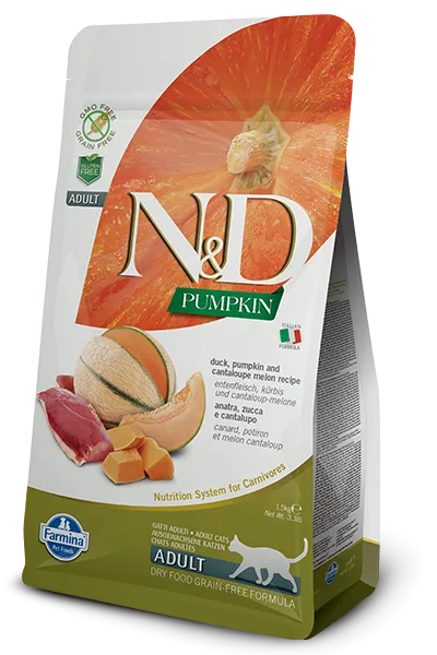 Корм Farmina N&D GF Pumpkin Cat (Утка и мускусная дыня) для кошек