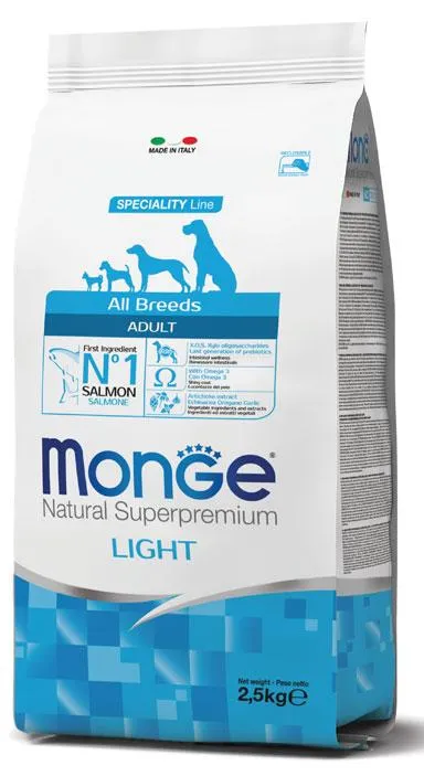 Monge Dog Speciality All Breeds Light (Лосось, рис)