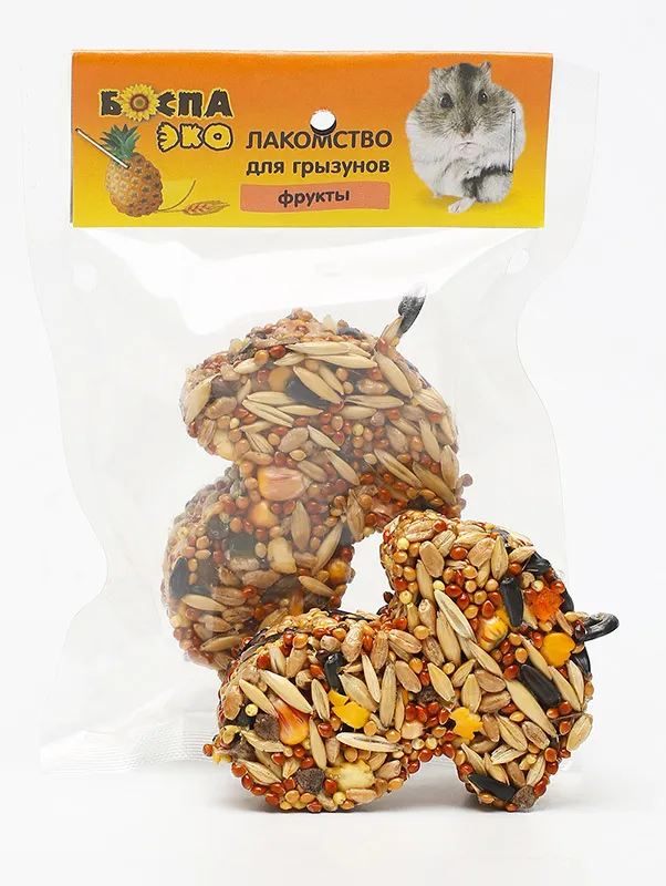 БОСПА ЭКО Грибочек для грызунов с фруктами